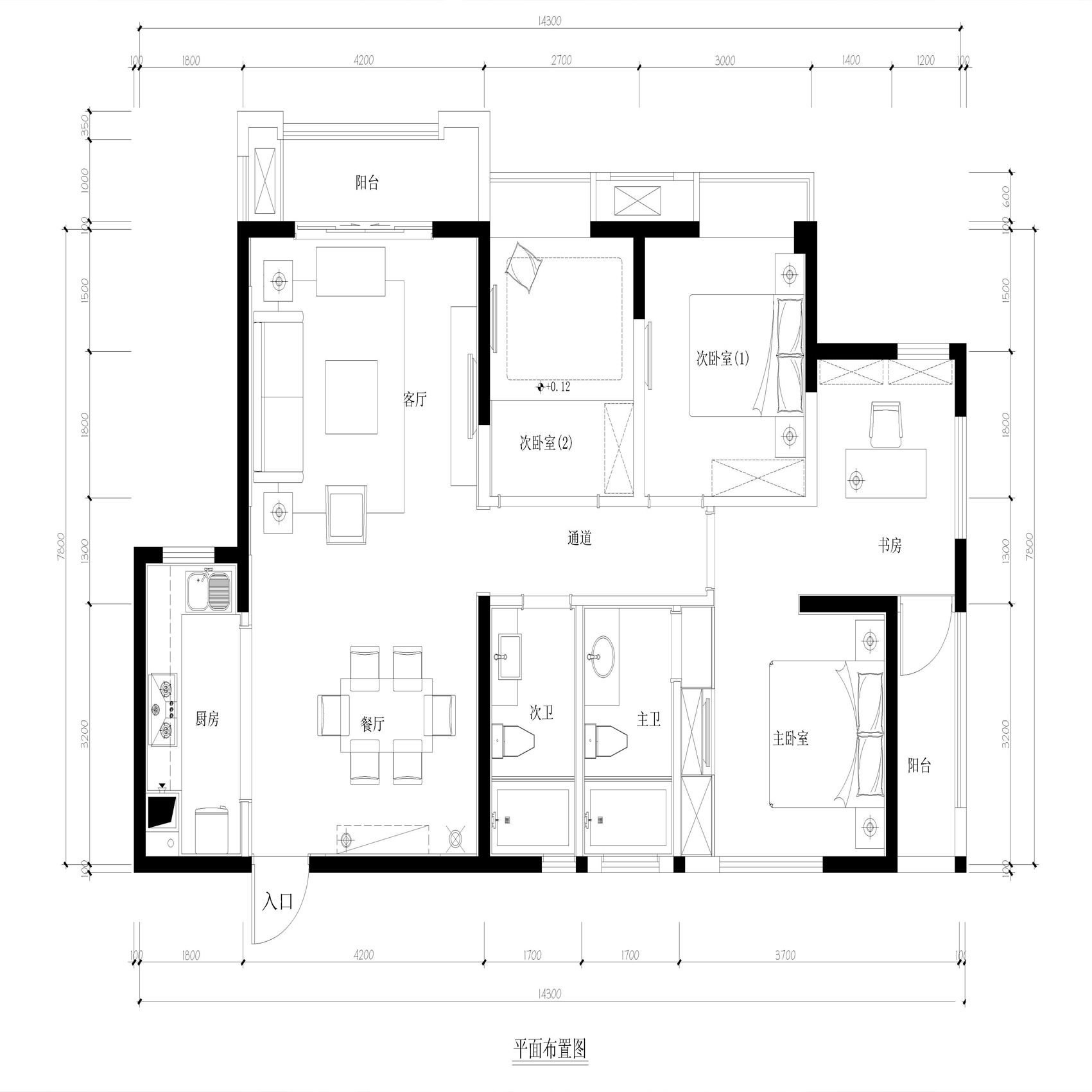 荷塘月色新中式风格赋予居住空间高雅的艺术文化内涵。,轻奢,三居室,116.0㎡
