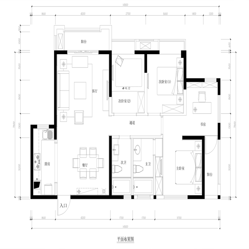 荷塘月色新中式风格赋予居住空间高雅的艺术文化内涵。,轻奢,三居室,116.0㎡