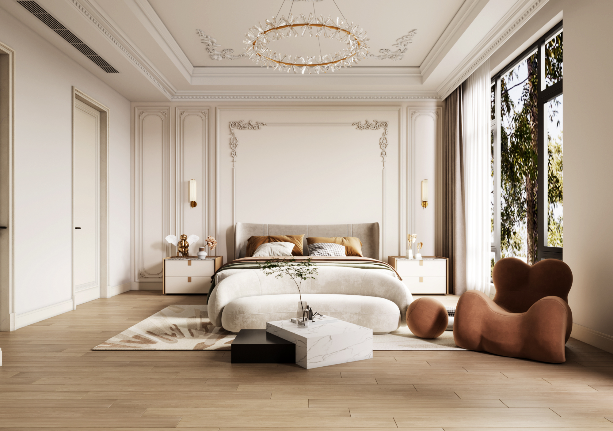 大连保利西山林语_500平别墅法式风格装修设计案例_星艺装饰公司